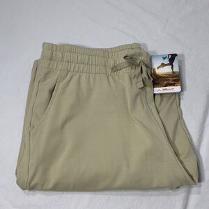 Willit Women's Beige (Tan) Yoga Hiking Performance Pants Comfy Medium‎ NWT